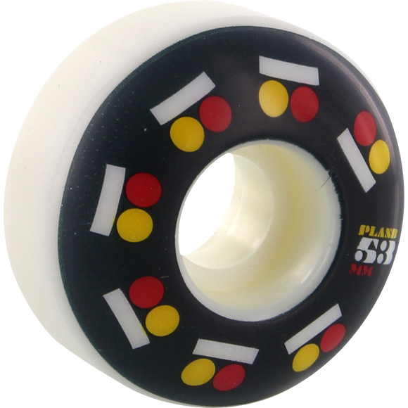 Plan B Icon 53mm  White/Navy/Red/Yellow Skateboard Wheels (Set of 4) | Universo Extremo Boards Skate & Surf