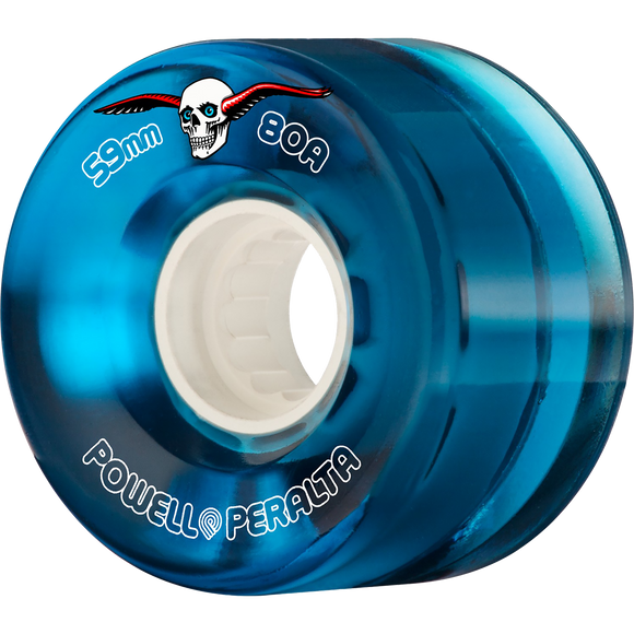 Powell Peralta Clear Cruiser 59mm 80a Blue Skateboard Wheels (Set of 4)