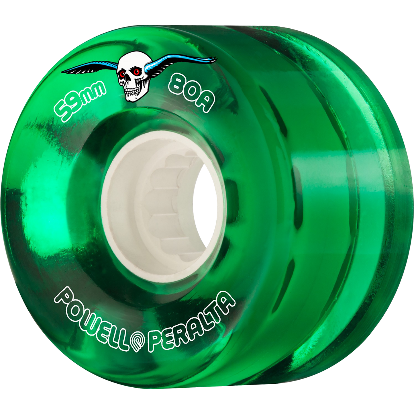 Powell Peralta Clear Cruiser 59mm 80a Green Skateboard Wheels (Set of 4)
