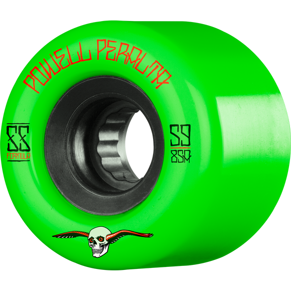 Powell Peralta G-Slides 59mm 85a Green/Black Skateboard Wheels (Set of 4)