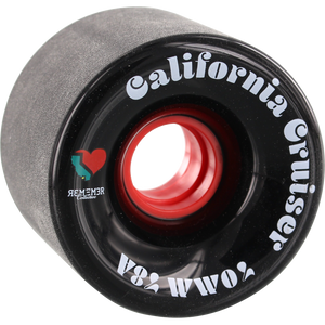 Remember California Cruiser 70mm 78a Black/Red Longboard Wheels (Set of 4) | Universo Extremo Boards Skate & Surf