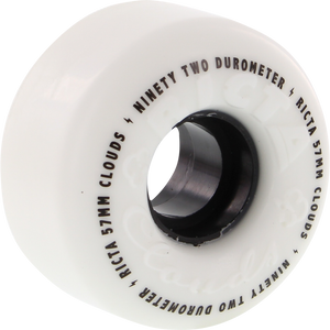 Ricta Clouds White/Black 57mm 92a Skateboard Wheels (Set of 4) | Universo Extremo Boards Skate & Surf