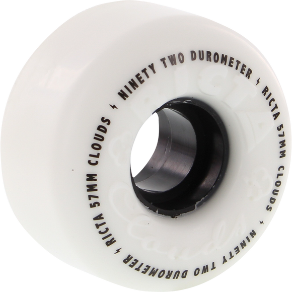Ricta Clouds White/Black 57mm 92a Skateboard Wheels (Set of 4) | Universo Extremo Boards Skate & Surf