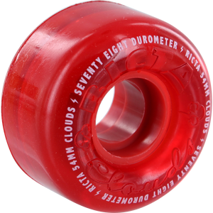 Ricta Crystal Clouds 54mm 78a Red Skateboard Wheels (Set of 4)