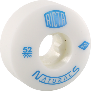 Ricta Naturalurals 99a 52mm White W/Blue Skateboard Wheels (Set of 4) | Universo Extremo Boards Skate & Surf