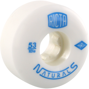 Ricta Naturals 101a 53mm White W/Blue  Skateboard Wheels (Set of 4) | Universo Extremo Boards Skate & Surf