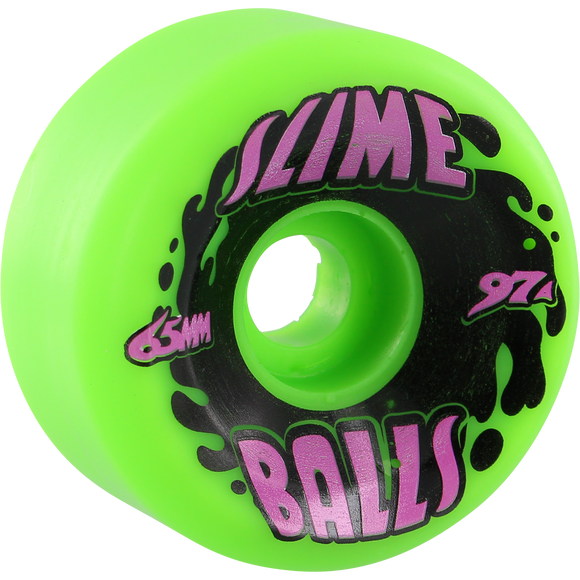 Santa Cruz Slimeballs Big Balls Splat 65mm 97a Green Longboard Wheels (Set of 4)