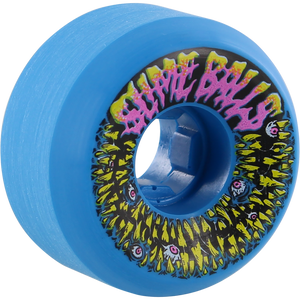 Santa Cruz Slimeballs Munchers 56mm 97a Neon Blue Skateboard Wheels (Set of 4)
