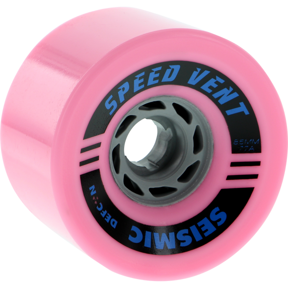Longboard Wheels Seismic Speed Vent 85mm 77a Bubblegum Defcon (Set of 4) - Universo Extremo Boards