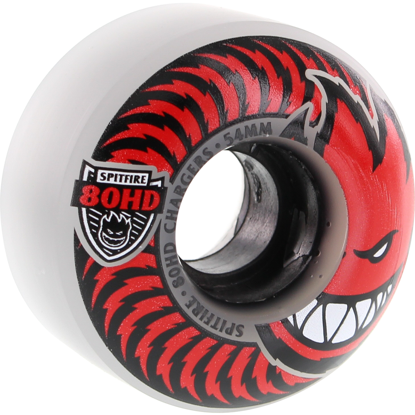 Spitfire 80hd Charger Classic 54mm Clear/Red Skateboard Wheels (Set of 4)