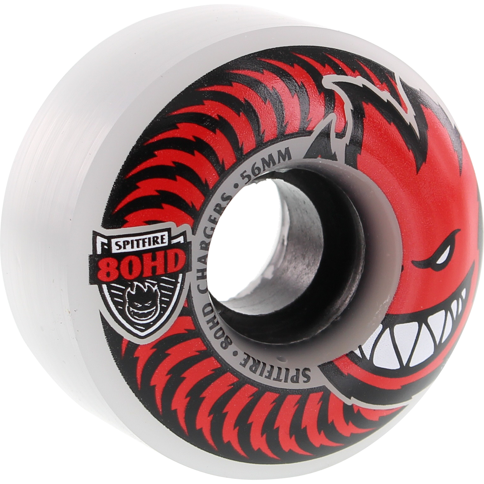 Spitfire 80hd Charger Classic 56mm Clear/Red Skateboard Wheels (Set of 4) | Universo Extremo Boards Skate & Surf