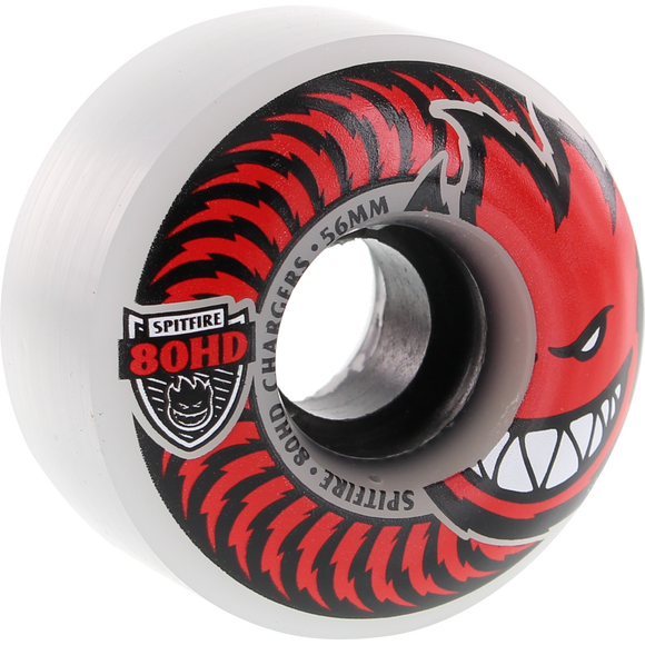 Spitfire 80hd Charger Classic 56mm Clear/Red Skateboard Wheels (Set of 4) | Universo Extremo Boards Skate & Surf
