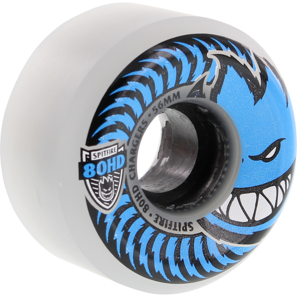 Spitfire 80hd Charger Conical 56mm Clear/Blue Skateboard Wheels (Set of 4)