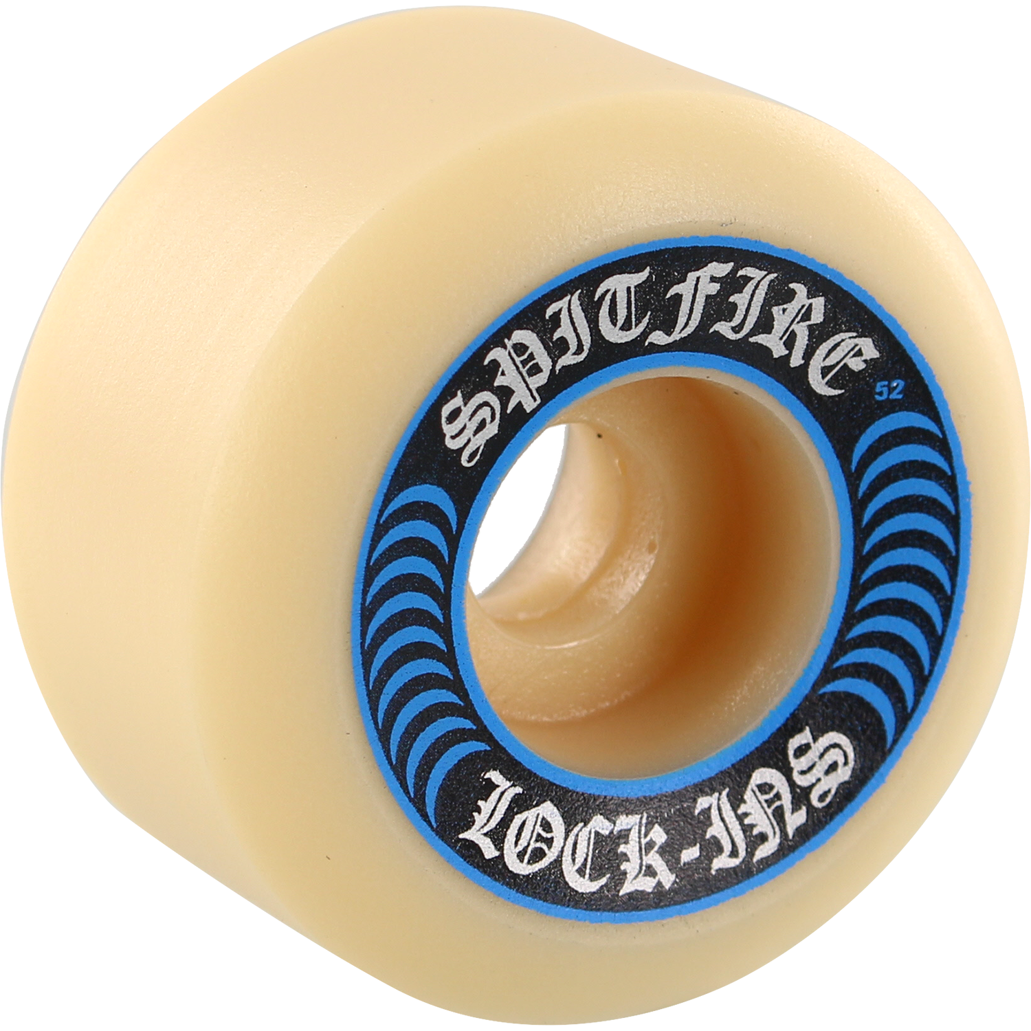 Spitfire F4 99a Lock Ins 52mm White W/Blu Skateboard Wheels (Set of 4)