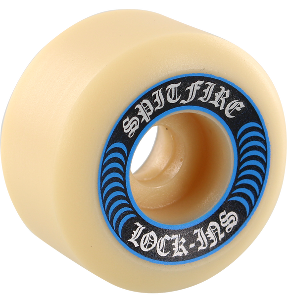 Spitfire F4 99a Lock Ins 53mm White W/Blu Skateboard Wheels (Set of 4)