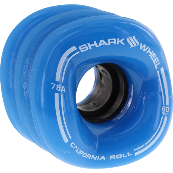 Shark California Roll 60mm 78a Blue Skateboard Wheels (Set of 4) | Universo Extremo Boards Skate & Surf