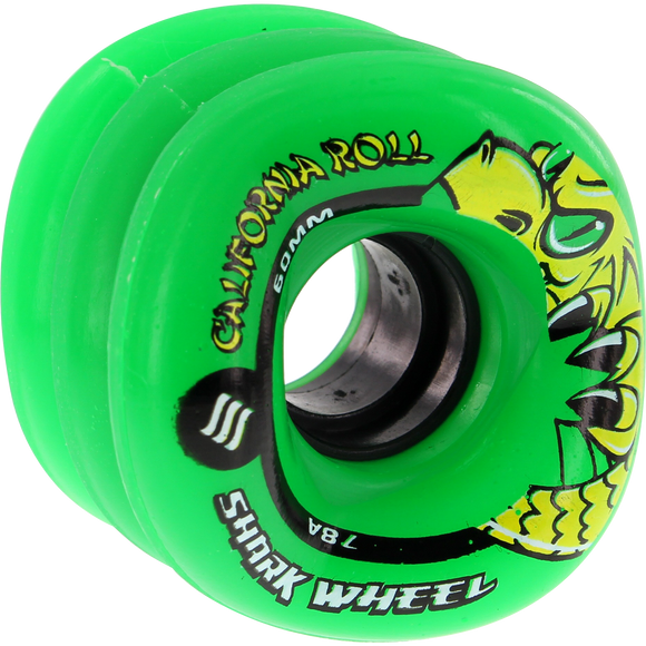 Shark California Roll 60mm 78a Green Skateboard Wheels (Set of 4) | Universo Extremo Boards Skate & Surf