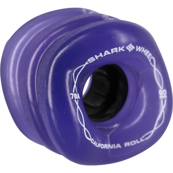 Shark California Roll 60mm 78a Trans.Purple Skateboard Wheels (Set of 4)