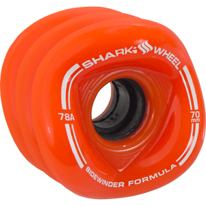Shark Sidewinder 70mm 78a Orange Longboard Wheels (Set of 4) | Universo Extremo Boards Skate & Surf