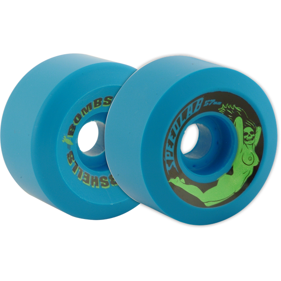 Speedlab Bombshells 57mm 99a Blue Skateboard Wheels (Set of 4)