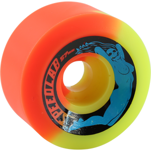Speedlab Bombshells 57mm 99a Orange/Yellow Skateboard Wheels (Set of 4)