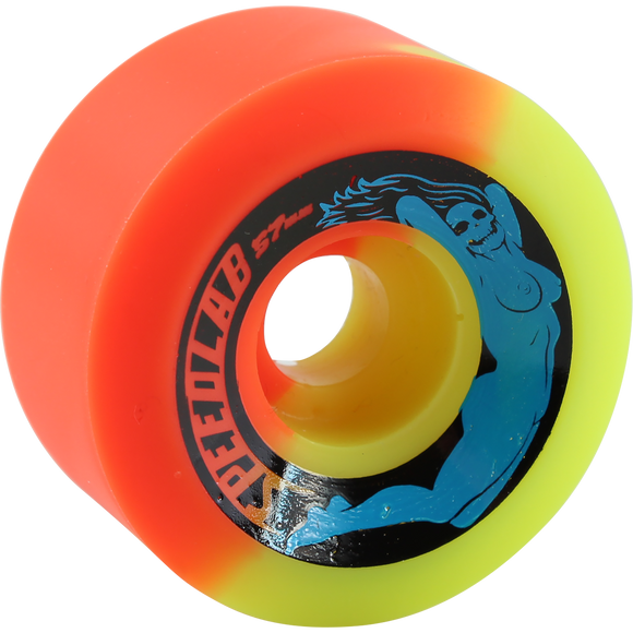 Speedlab Bombshells 57mm 99a Orange/Yellow Skateboard Wheels (Set of 4)