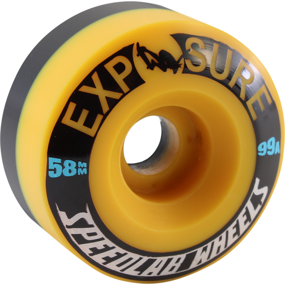 Speedlab Exposure 58mm 99a Yellow Skateboard Wheels (Set of 4)