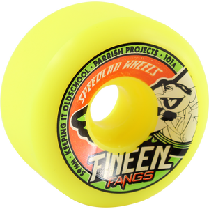 Speedlab Fangs 59mm 101a Yellow Skateboard Wheels (Set of 4)