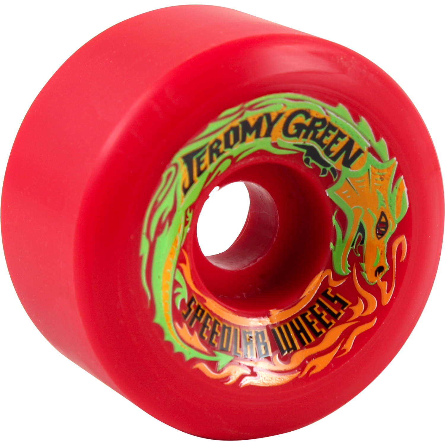 Speedlab Green Pro 59mm 99a Red Skateboard Wheels (Set of 4)