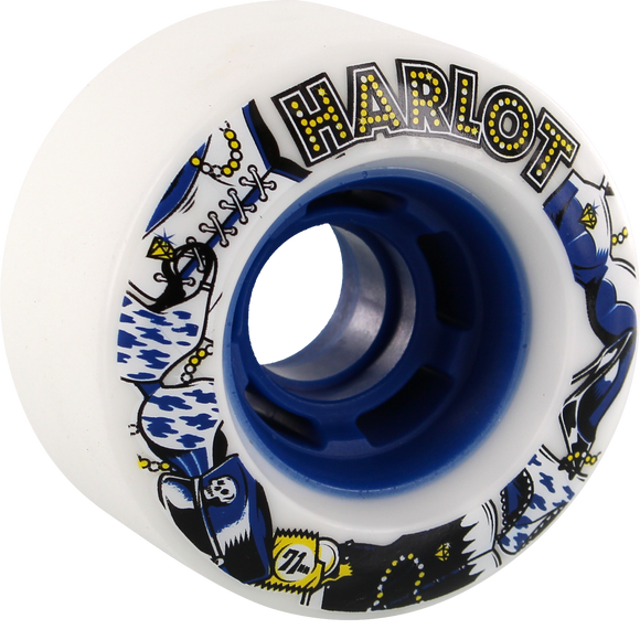 Venom Harlot Cobra Core 71mm 82a White/Blue Longboard Wheels (Set of 4) | Universo Extremo Boards Skate & Surf