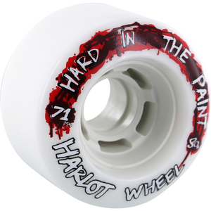 Venom Hard In The Paint 71mm 80a White/Red Longboard Wheels (Set of 4)