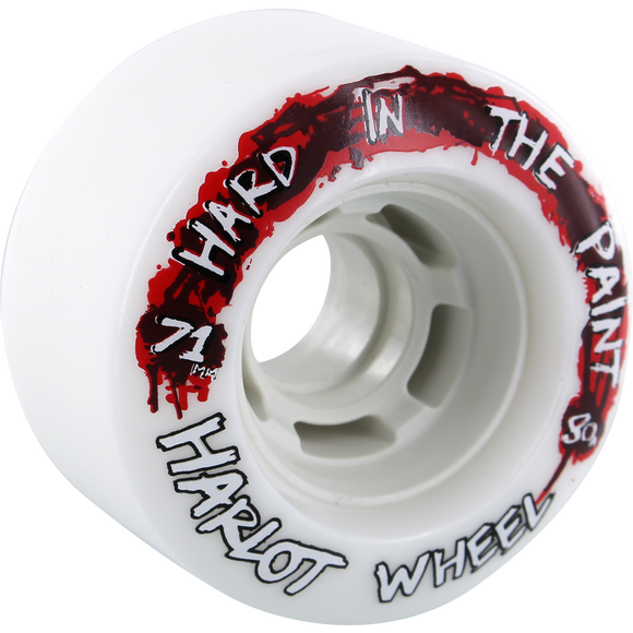 Venom Hard In The Paint 71mm 80a White/Red Longboard Wheels (Set of 4)