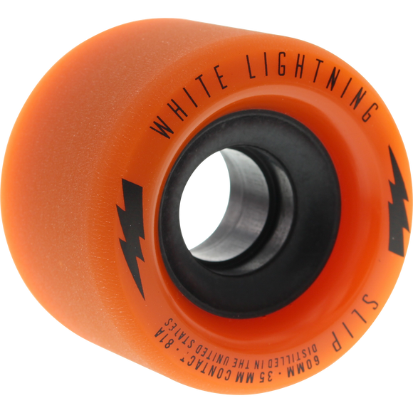 White Lightning 60mm 81a Slip Center-Set Orange/Black Longboard Skateboard Wheels (Set of 4) | Universo Extremo Boards Skate & Surf