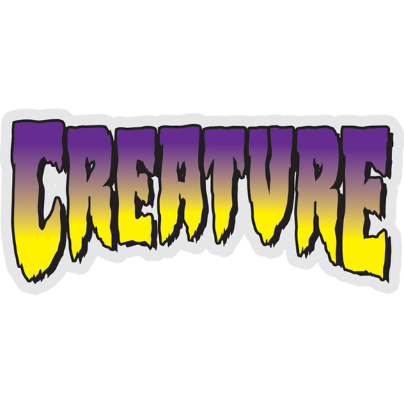 Creature Logo Clear Purple DECAL - 5x2.25