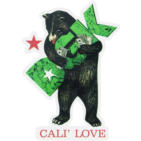 DGK Cali Love Bear Sticker Single