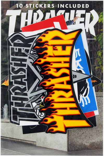 Thrasher 10/Pack Assorted Decals