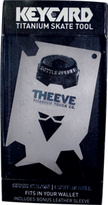 Theeve Titanium Key Card Silver Skate Tool