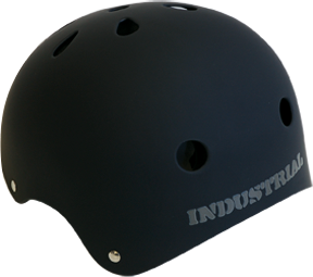 Industrial Flat Black Medium Skateboard Helmet| Universo Extremo Boards