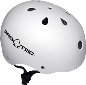 Protec (Cpsc) Gloss White Small Classic Skateboard Helmet| Universo Extremo Boards