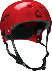 Protec Lasek Trans-Red Medium Helmet Skateboard Helmet| Universo Extremo Boards