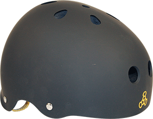 Triple 8 Brainsaver Black Rubber Small Skateboard Helmet| Universo Extremo Boards