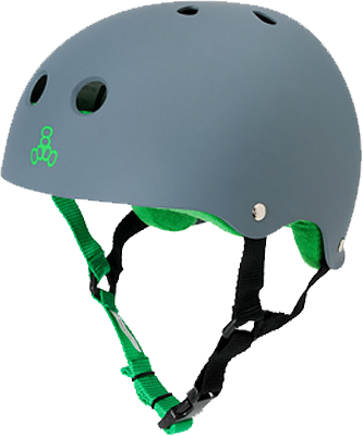 Triple 8 Helmet Carbon Rubber/Green SMALL | Universo Extremo Boards Skate & Surf