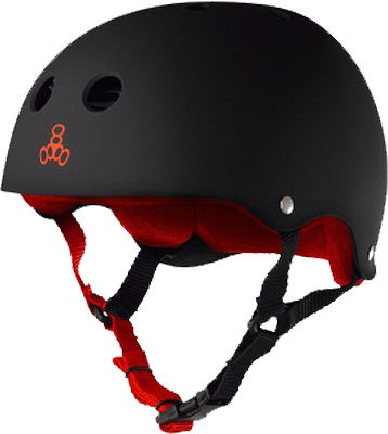 Triple 8 Helmet Black Rubber/Red LARGE | Universo Extremo Boards Skate & Surf