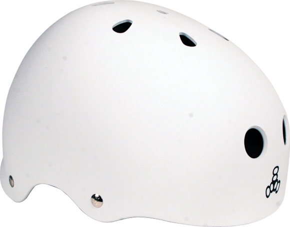 Triple 8 Helmet White Rubber SMALL | Universo Extremo Boards Skate & Surf