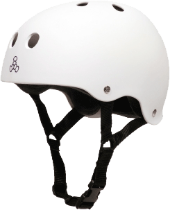 Triple 8 Brainsaver White Rubber X-Large Skateboard Helmet| Universo Extremo Boards