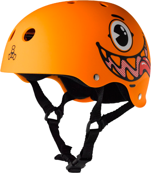 Triple 8 Maloof Oc Large-Orange Rubber Skateboard Helmet| Universo Extremo Boards