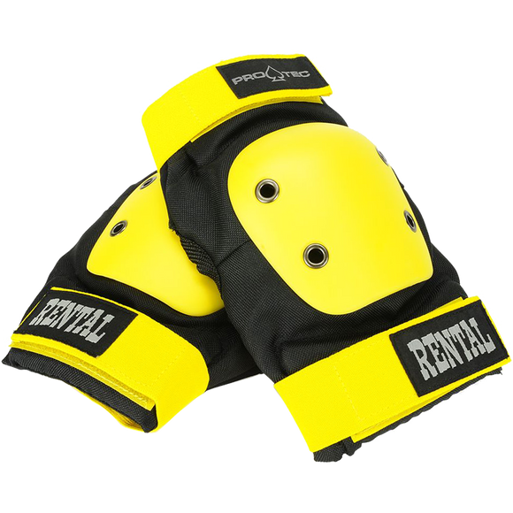 Protec Rental Elbow L-Black/Yellow W/Yellow Straps 