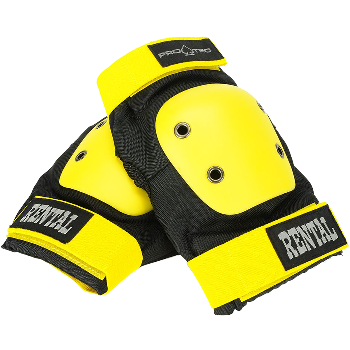 Protec Rental Elbow XL-Black/Yellow W/Yellow Straps 
