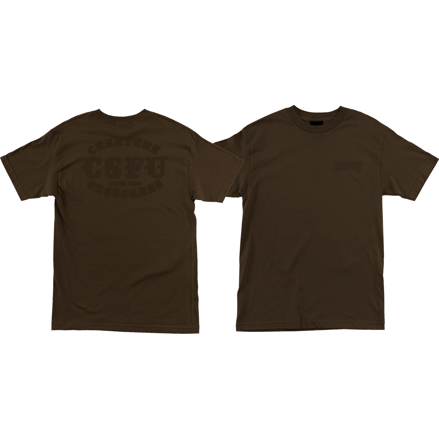 Creature Club Support T-Shirt - Size: SMALL Dark Chocolate