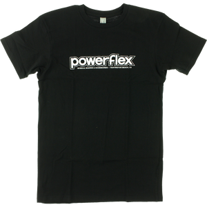 Powerflex Logo T-Shirt - Size: MEDIUM Black/White